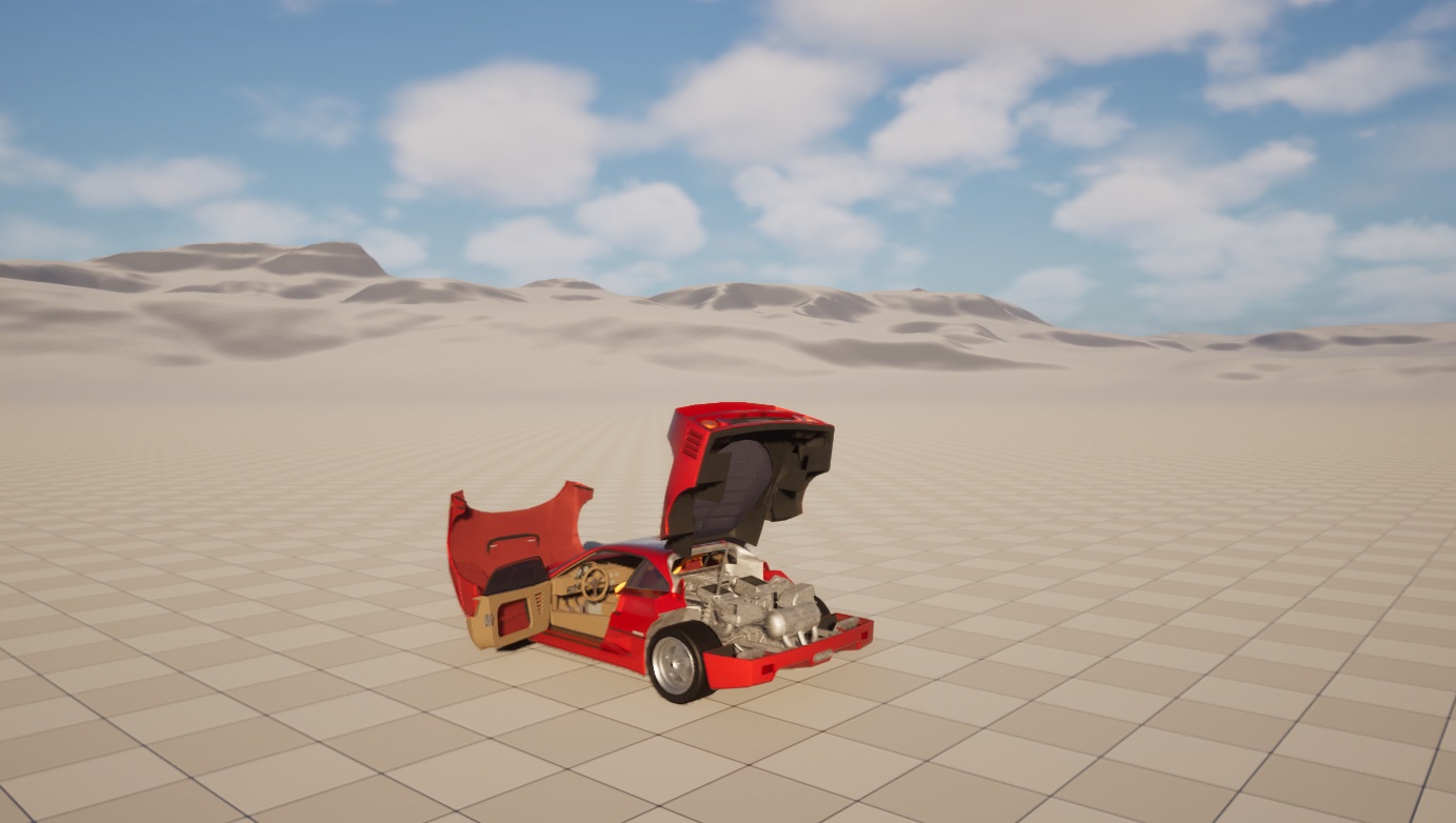 drivable legendary sport car ue5 night render