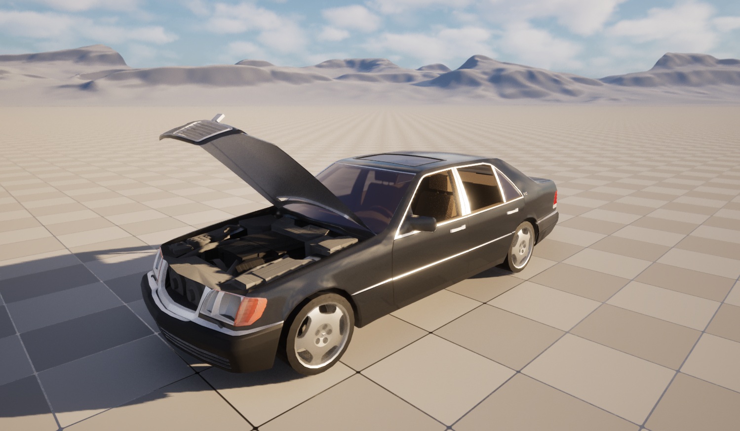 drivable luxury limousine ue5 dashboard